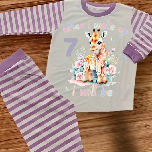 giraffe when i wake up pyjamas